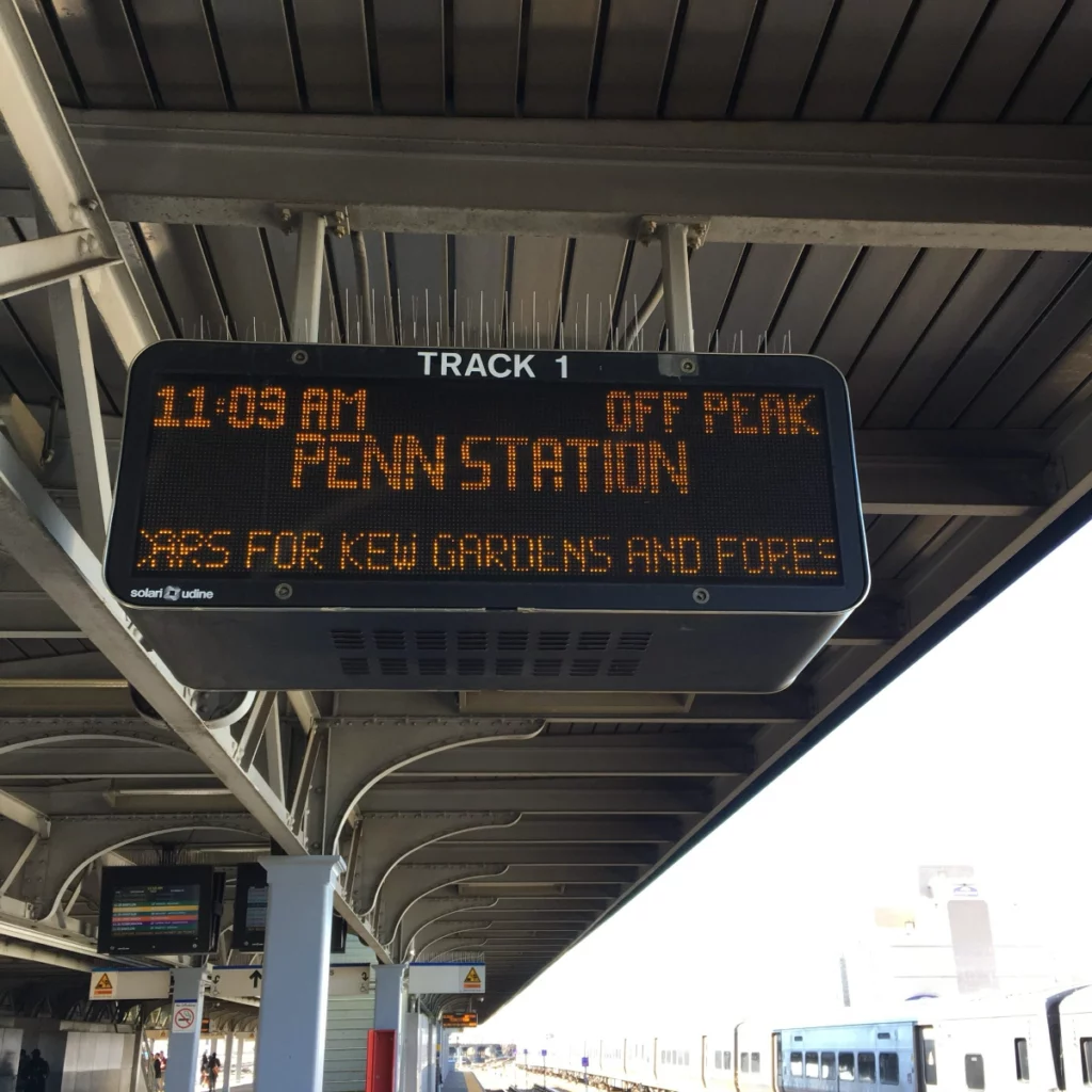 Jamaica LIRR Destination Signage