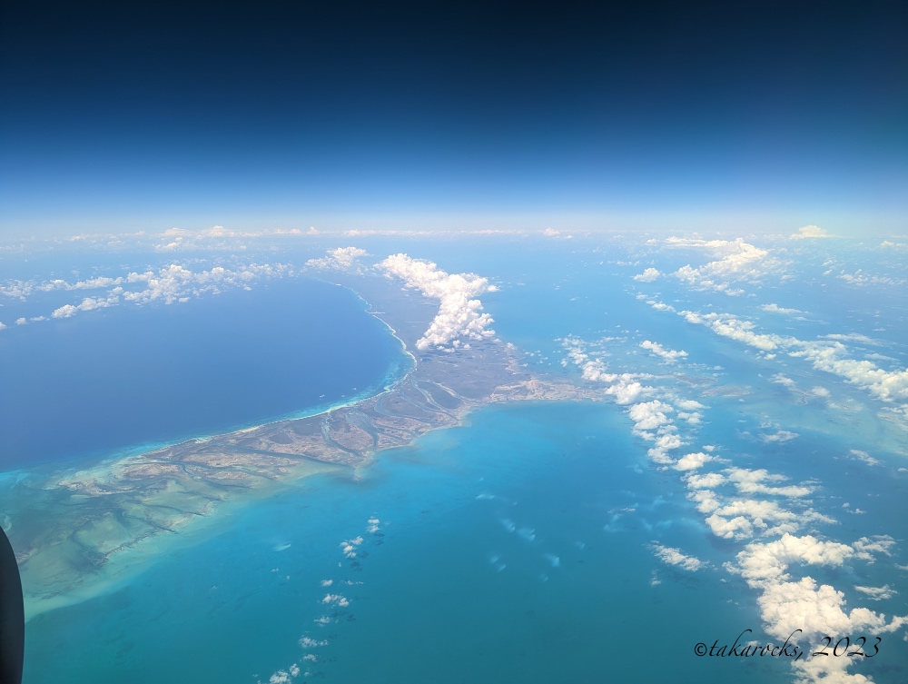 View from Avianca flight - The Bahamas