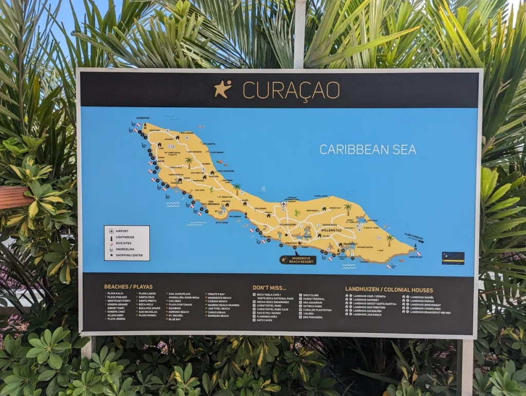 Curaçao Island Map
